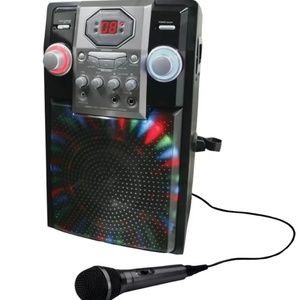 GPX Portable Karaoke Player with Rockstar light & Microphone